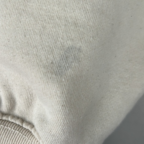 Brandy Melville Cream Cotton Crewneck Long Sleeve Sweatshirt with Pockets XXL - Picture 7 of 10